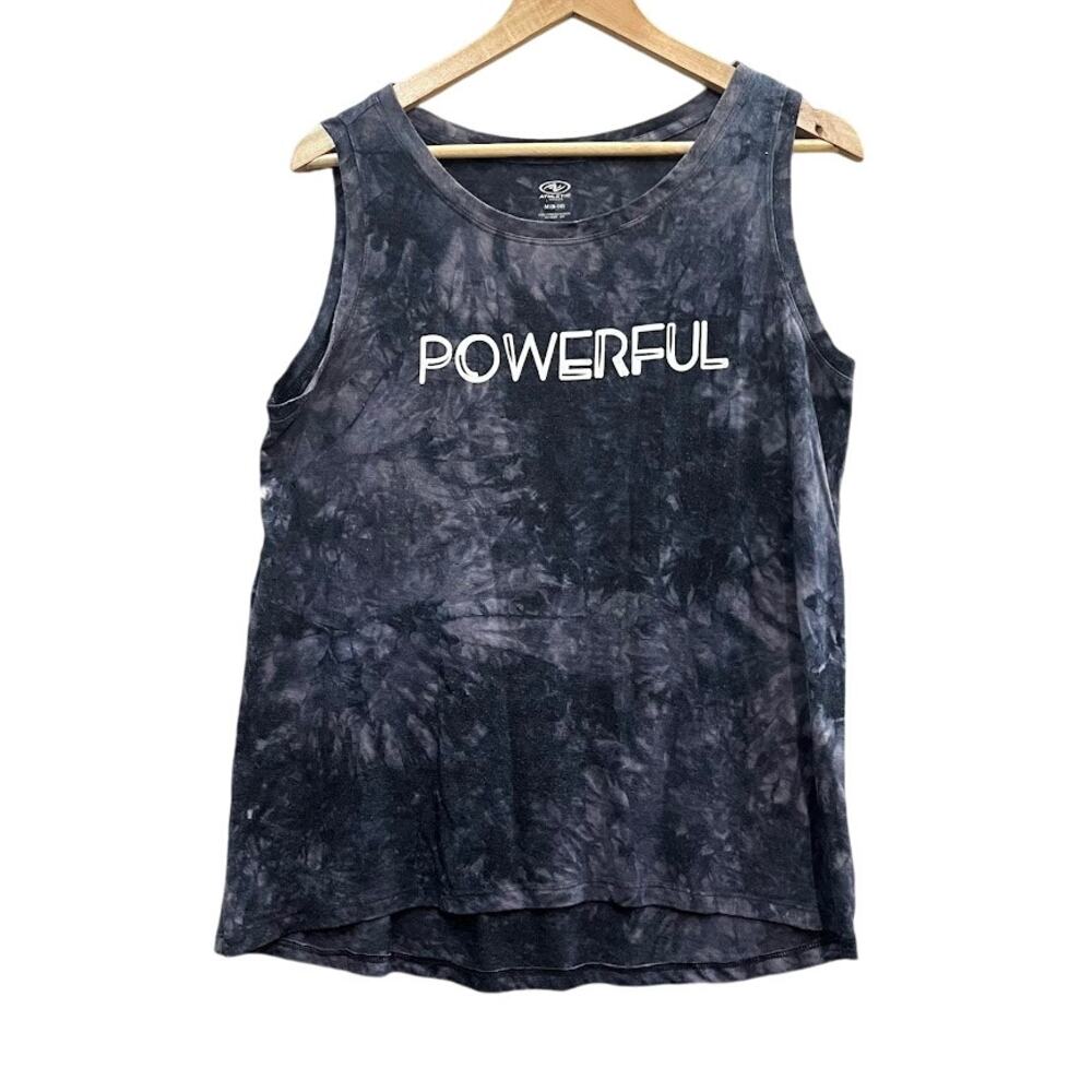 Athletic Works Powerful‎ Graphics Black Tie Dye Tank Top Size Medium